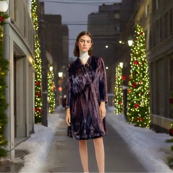 Luxury Million Dollar Look Vintage Geoffrey Beene Real Mink Fur Coat Jacket - Picture 1 of 11